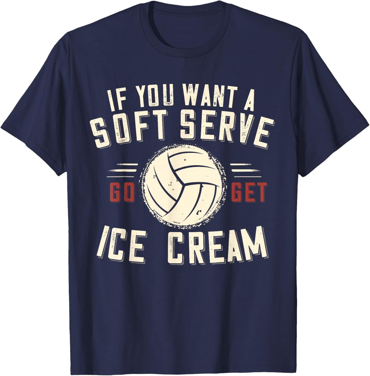 Funny Volleyball For Girls Teens Women Volleyball T-Shirt - T-Shirt | Navy