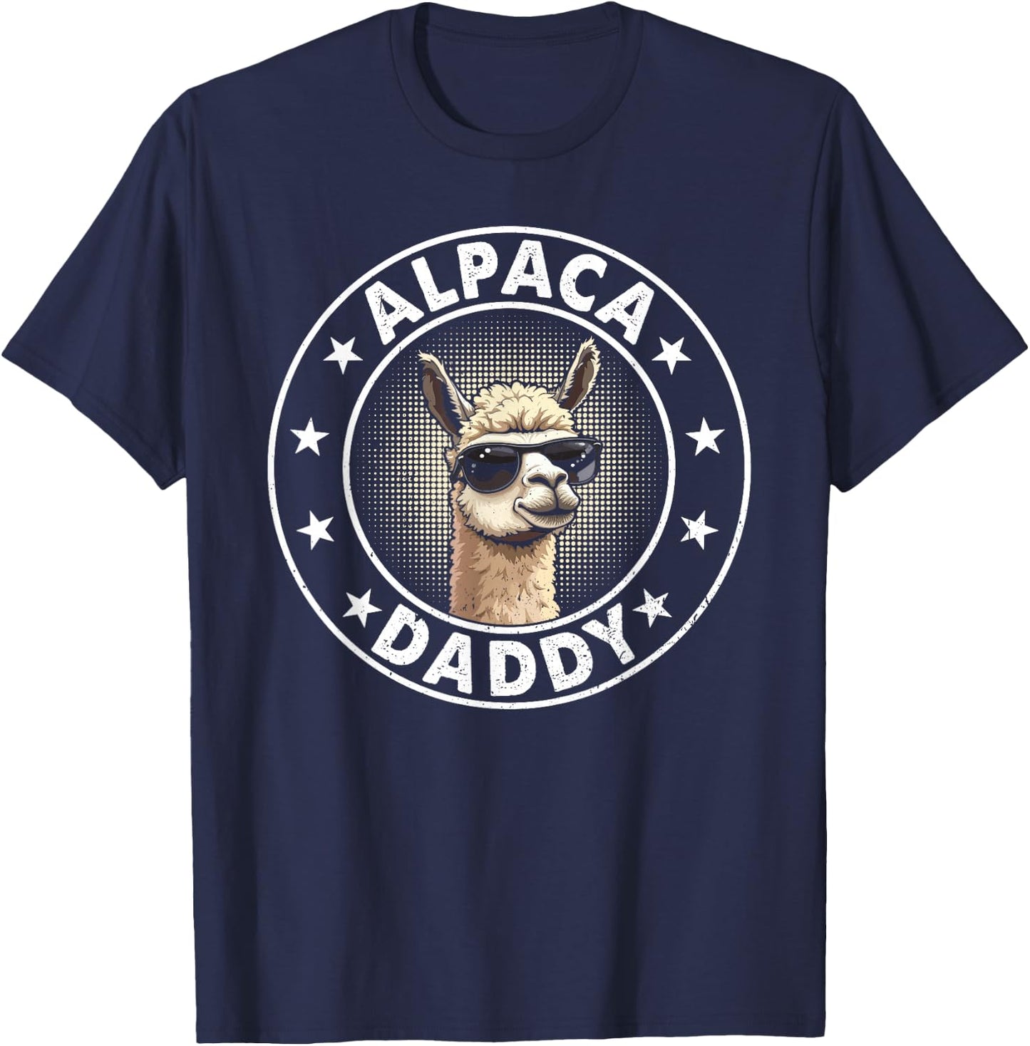 Alpaca Daddy Llama Daddy Alpaca Farmer Alpaca Dad T-Shirt - T-Shirt | Navy