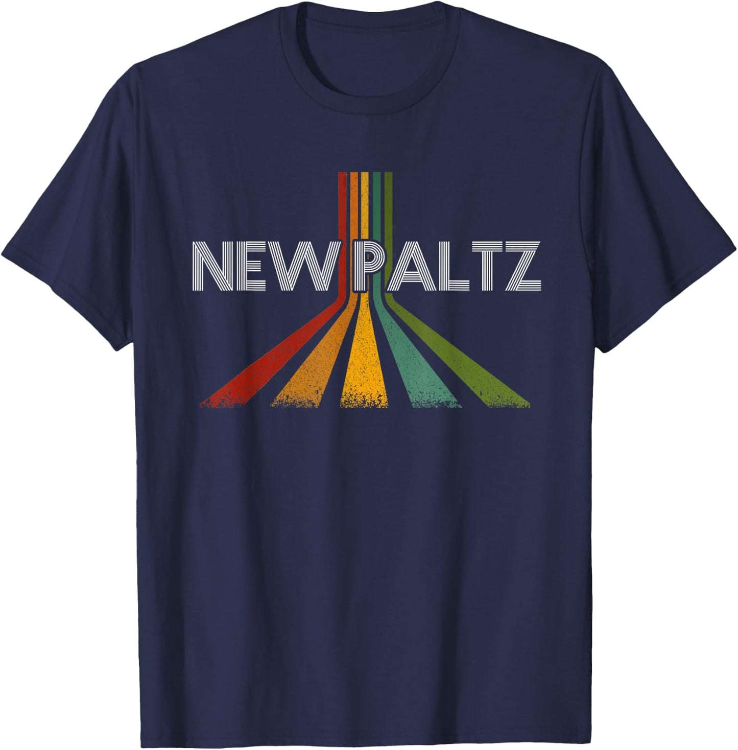 New Paltz New York Vintage Retro T-Shirt - T-Shirt | Navy