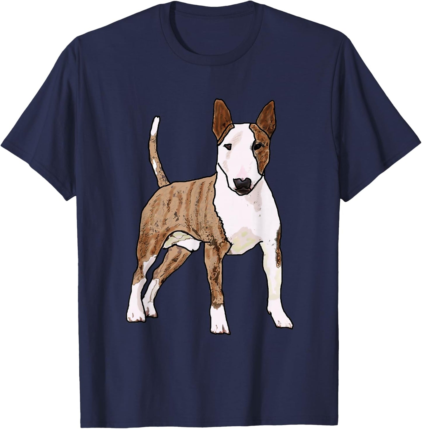 Mark Ewbie Designs English Bull Terrier -Kids Black Small Classic Fit Short Sleeve T-Shirt - T-Shirt | Navy