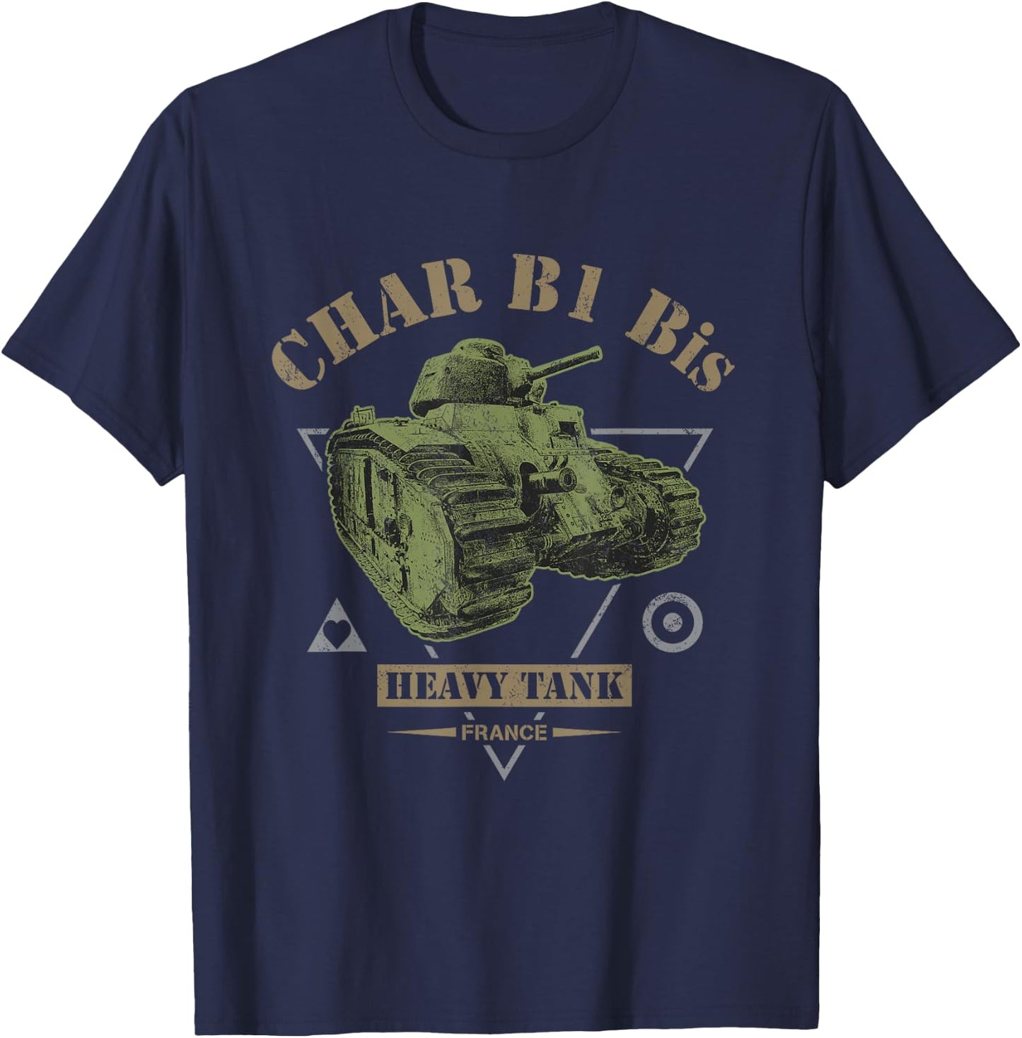Char B1 Bis WW2 Tank T-Shirt - T-Shirt | Navy