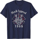Rock Legend Guitar 1966 Vintage Retro Skirt Man Woman , Black T-Shirt - T-Shirt | Navy