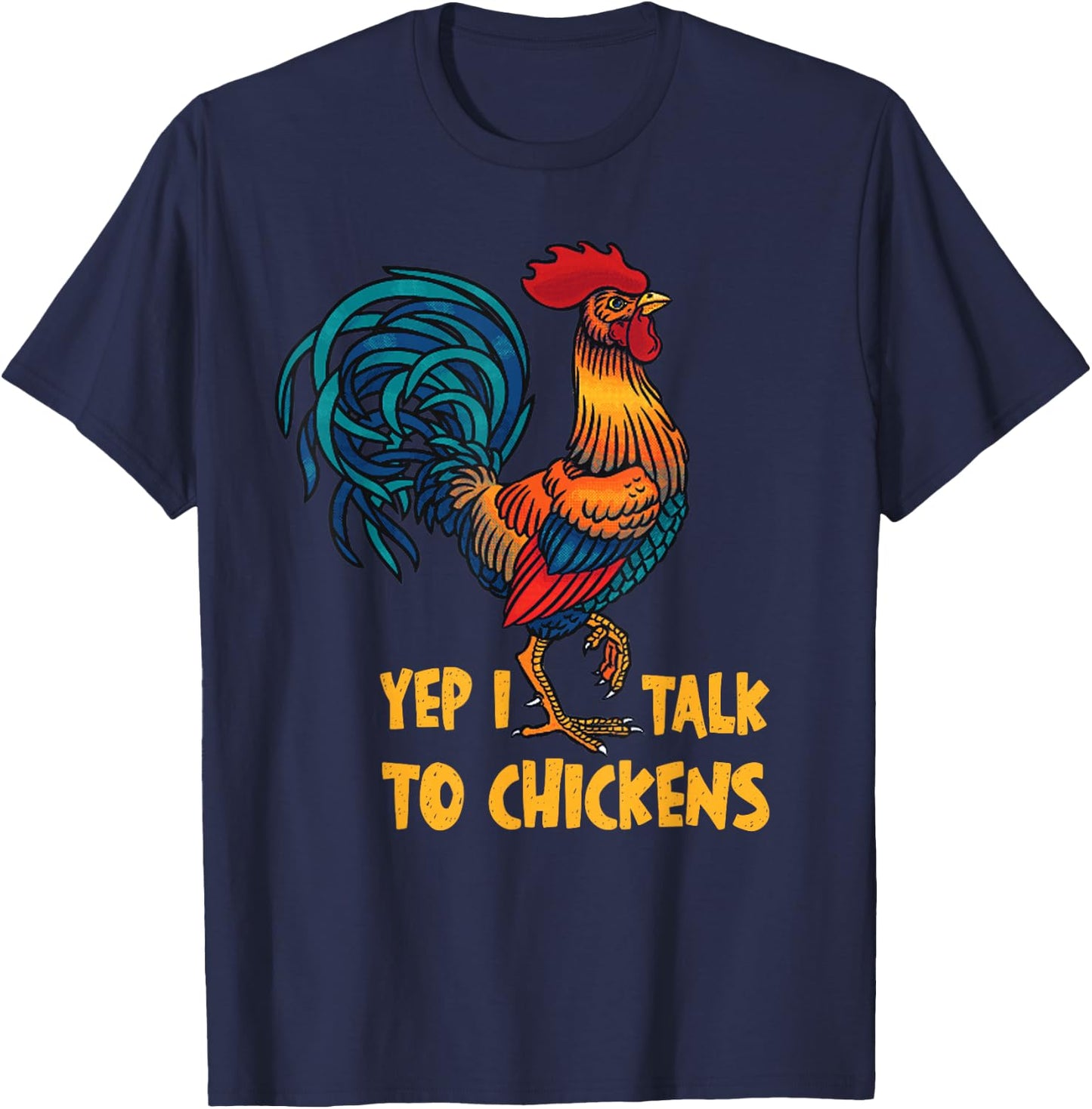 Funny Chicken Women Crazy Chicken Farmer Lovers T-Shirt - T-Shirt | Navy