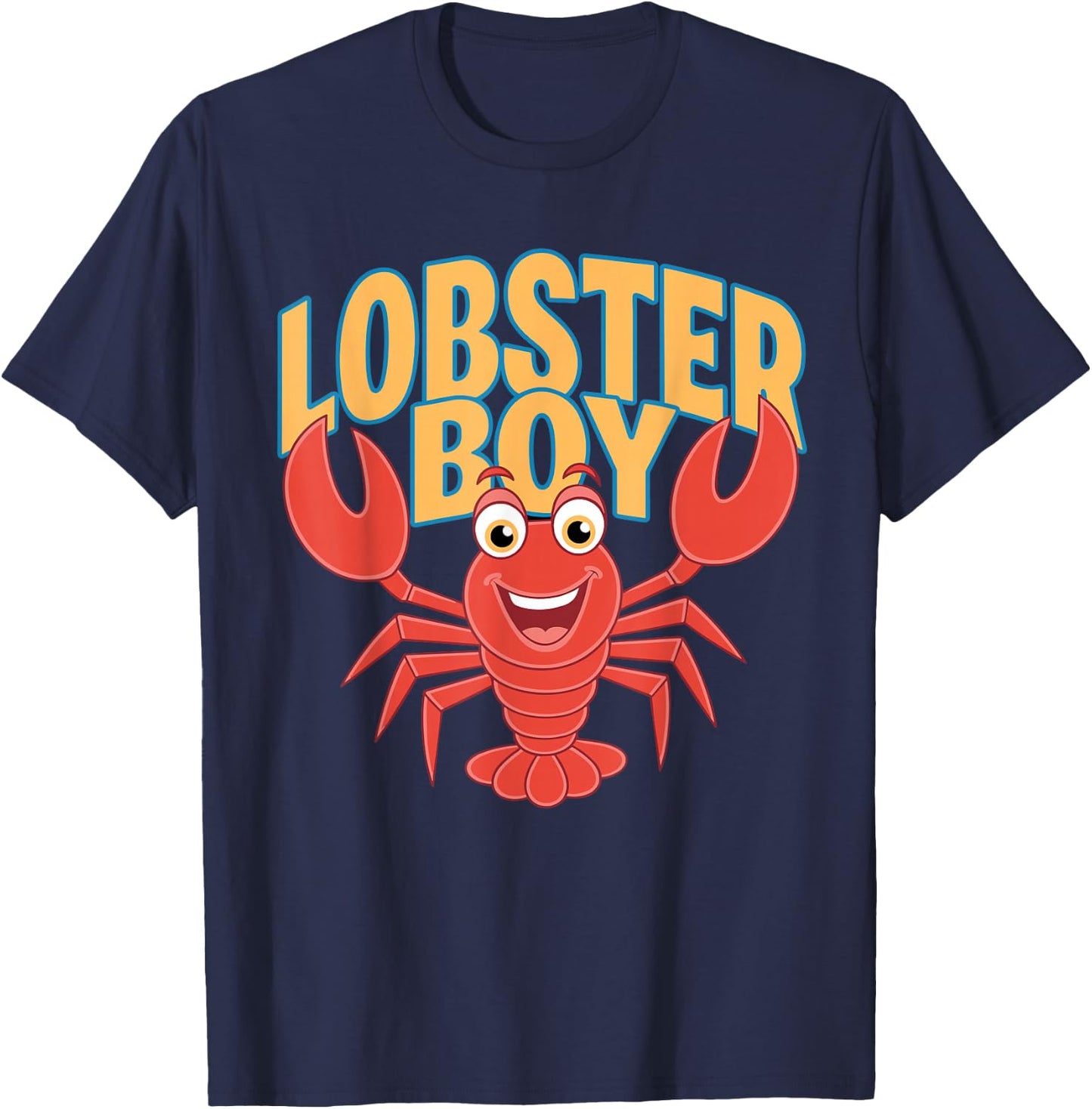 Lobster Boy | Childrens Lobsters Product | Kids Boys Lobster T-Shirt - T-Shirt | Navy