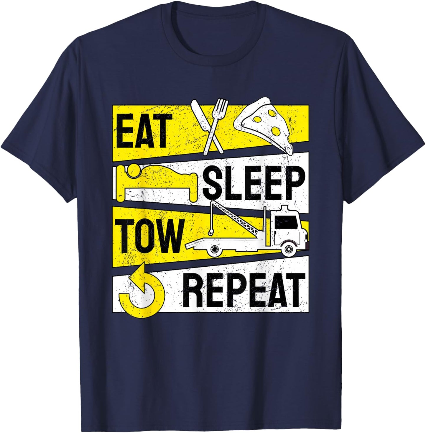 Abschlepper Abschleppdienst Abschleppwagenfahrer T-Shirt - T-Shirt | Navy