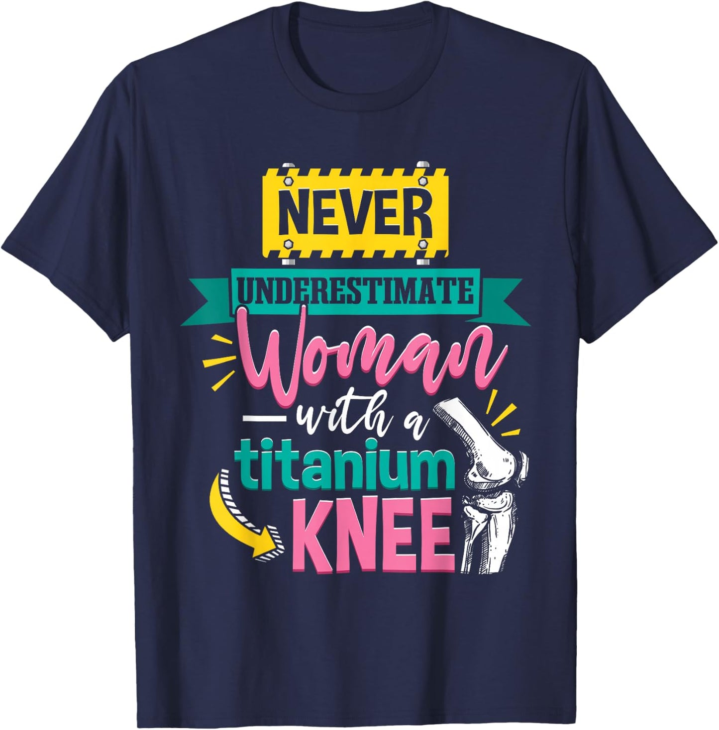 Knee Replacement Women T-Shirt - T-Shirt | Navy