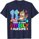 11 Years of Being Otterly Awesome 11th Birthday Otter Party T-Shirt - T-Shirt | Navy