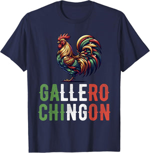 Gallero Mexicano Peleas Gallos Mexican Rooster T-Shirt - T-Shirt | Navy