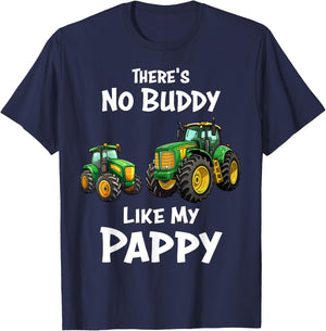 There's No Buddy Like My Pappy Tractor Matching Family T-Shirt - T-Shirt | Navy