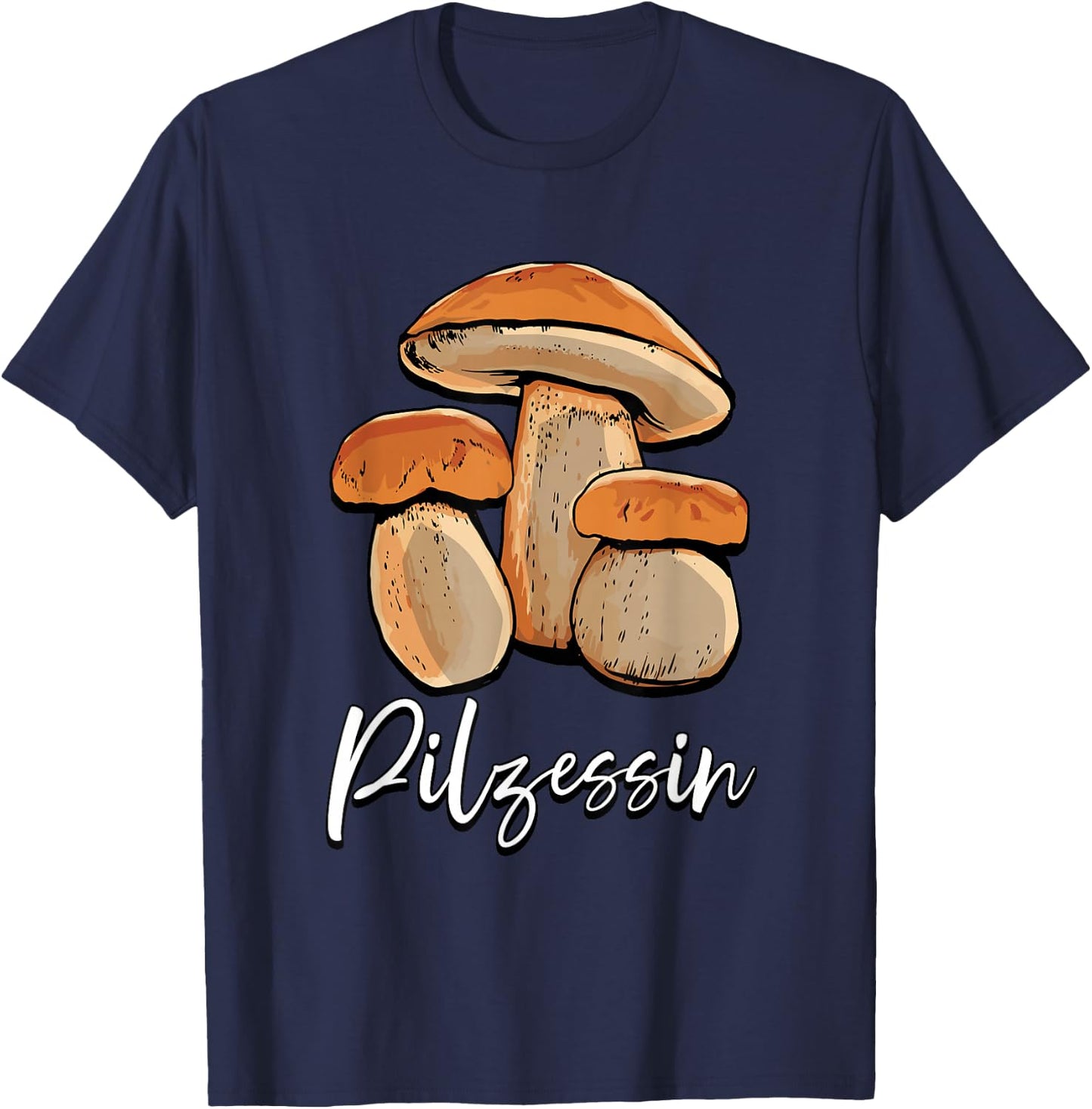 Pilzessin Mushroom Collector , black, s T-Shirt - T-Shirt | Navy