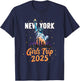 New York Trip 2025 New York Girls Trip 2025 Adventure Design T-Shirt - T-Shirt | Navy
