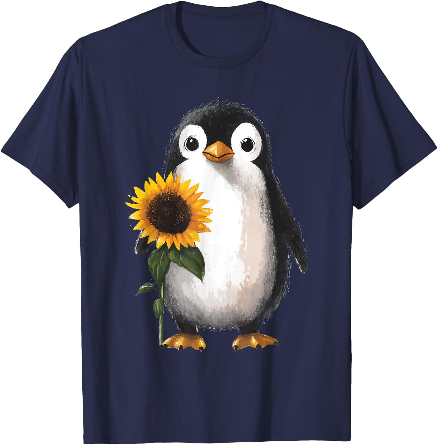 Penguin Sunflower T-Shirt - T-Shirt | Navy