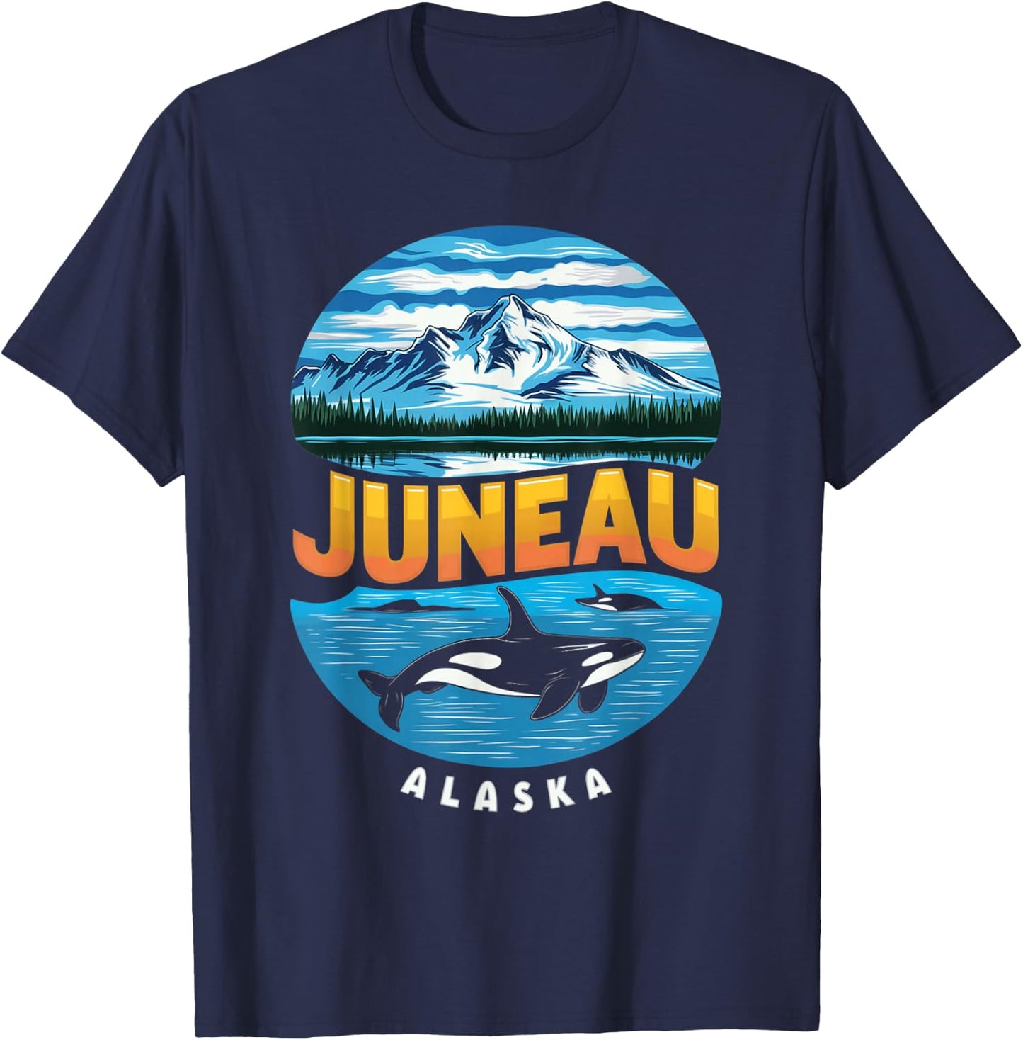 Juneau Alaska Glacier Majesty T-Shirt - T-Shirt | Navy