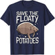 Funny Manatee I Save The Floaty Potatoes I Manatee T-Shirt - T-Shirt | Navy