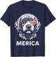 American Flag Merica Goldendoodle dog 4th Of July kids women T-Shirt - T-Shirt | Navy