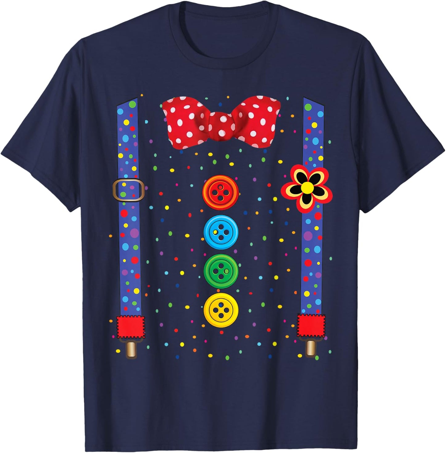 Clown Carnival Costume Clown Costume Clown Fancy Dress , black T-Shirt - T-Shirt | Navy