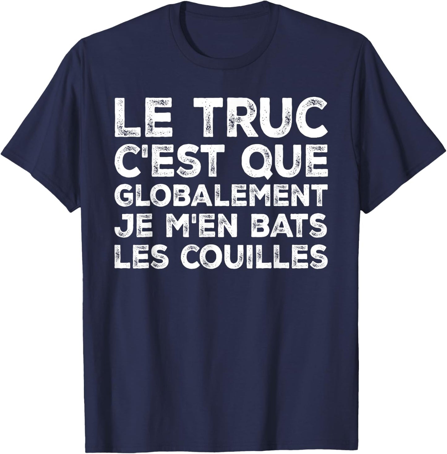 The thing is that overall I'm fighting the balls , Black, S T-Shirt - T-Shirt | Navy