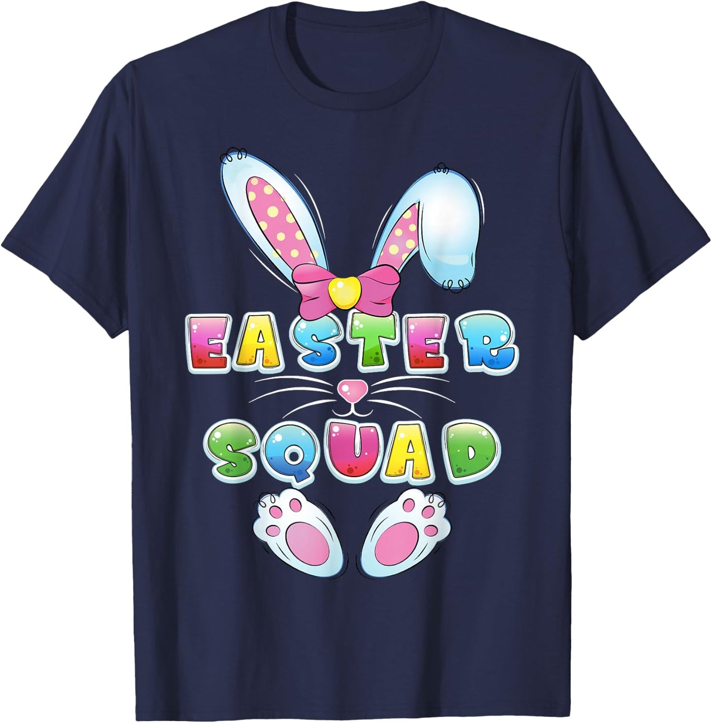 Easter Squad Family Matching Easter Day Bunny Egg Hunt Group T-Shirt - T-Shirt | Navy