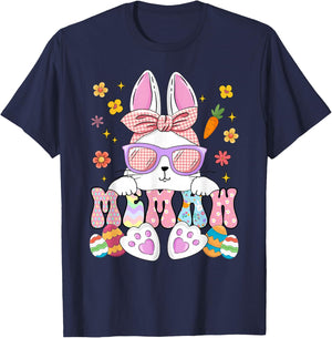 Happy Easter Day Memaw Bunny Matching Family Easter Party T-Shirt - T-Shirt | Navy