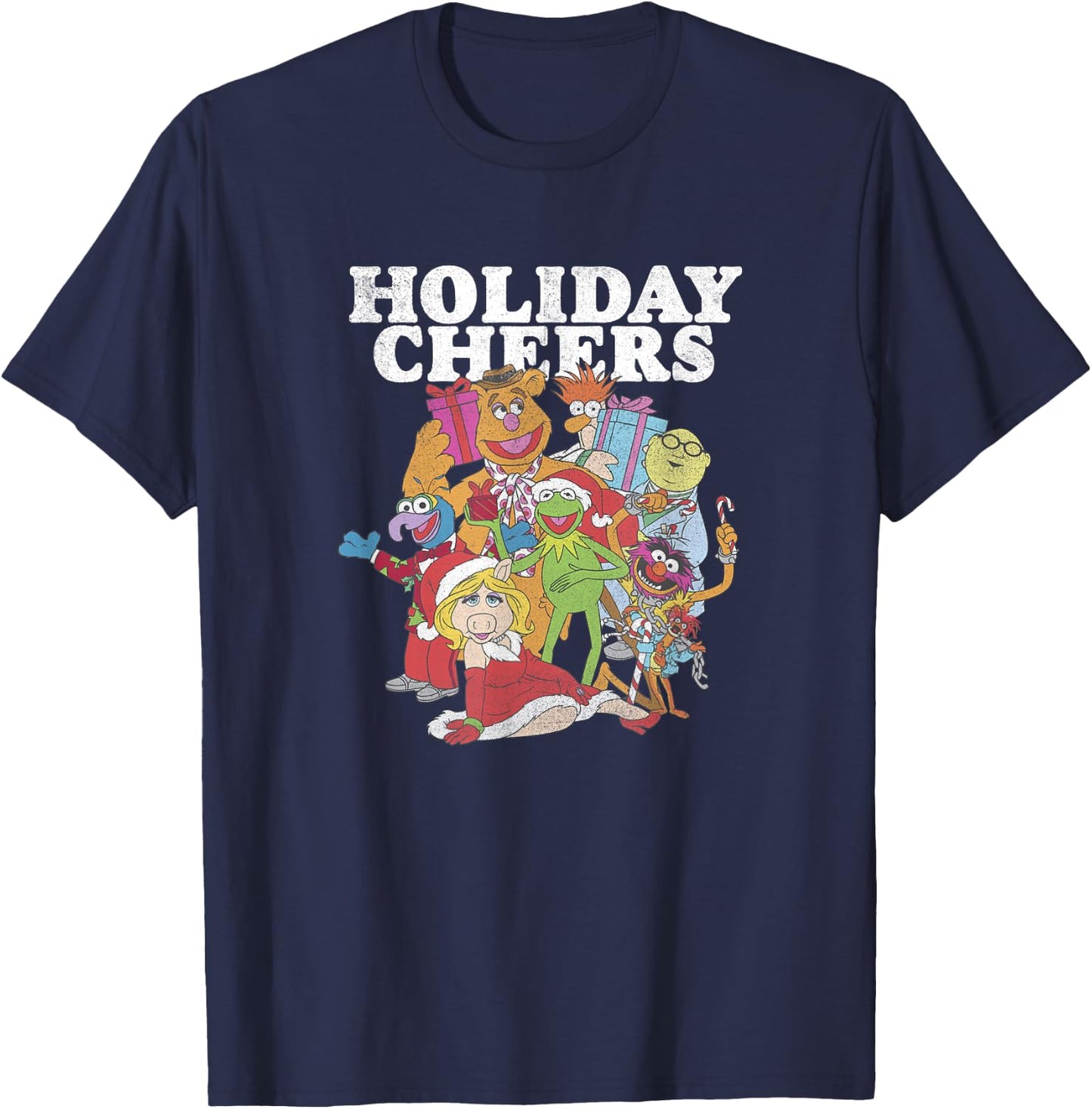 Disney Christmas The Muppets Holiday Cheers T-Shirt - T-Shirt | Navy