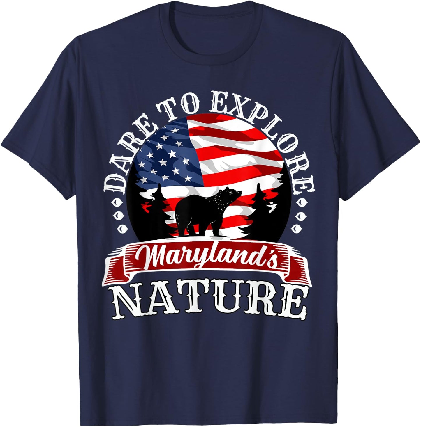 Holiday Vacation On Maryland Mountains Best Camping T-Shirt - T-Shirt | Navy
