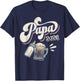 Papa 2026, First Time Dad, Fresh Dad , black T-Shirt - T-Shirt | Navy