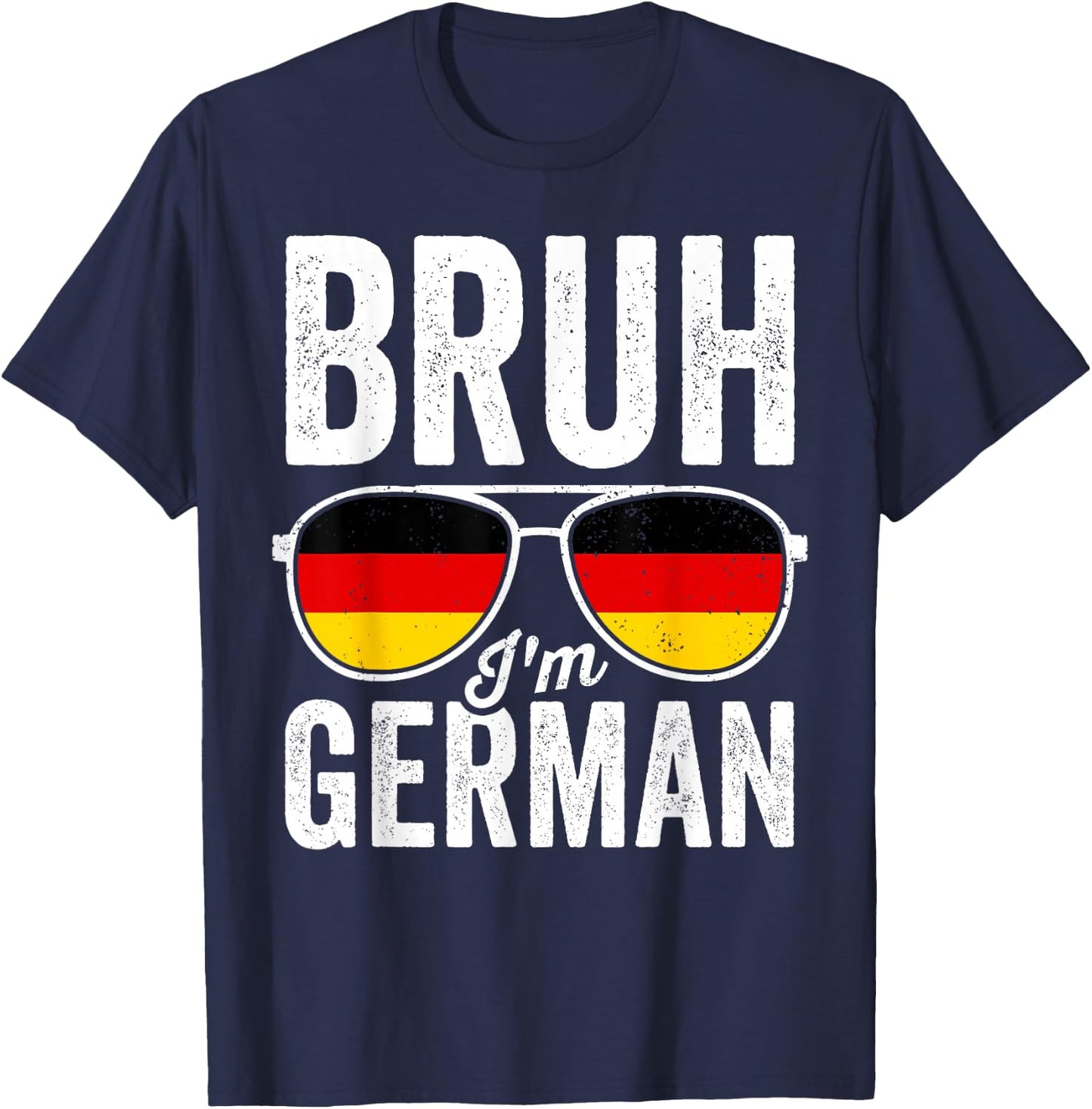 Bruh I'm German Germany Flag Funny German Boys Kids T-Shirt - T-Shirt | Navy