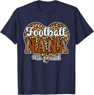 Football Nana So Proud Grandma Nana Of A Football Player T-Shirt - T-Shirt | Navy