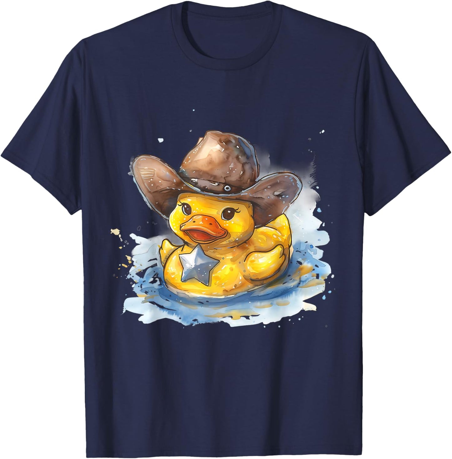 Rubber Duck Sheriff Rubber Duckie Marshal Rubber Duckling T-Shirt - T-Shirt | Navy