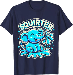 Squirter Elephant Summer T-Shirt - T-Shirt | Navy