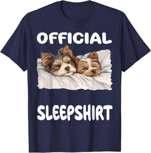 Biewer Terrier Dog Official Sleepshirt Pajamas Nightgown Men Women Girls Kids T-Shirt - T-Shirt | Navy