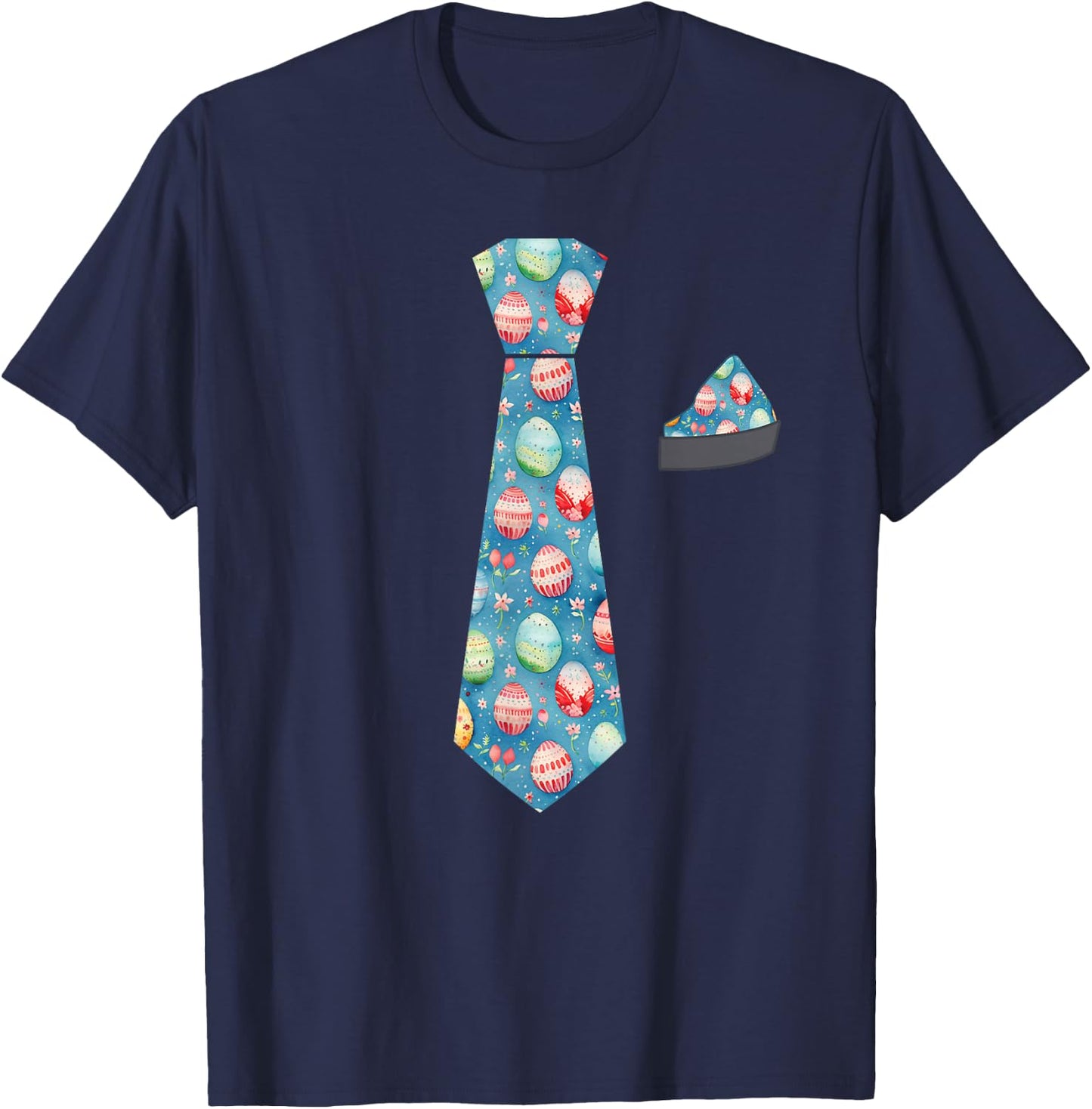 Funny Easter Bunny Tie For Boys Kids Toddlers Men T-Shirt - T-Shirt | Navy