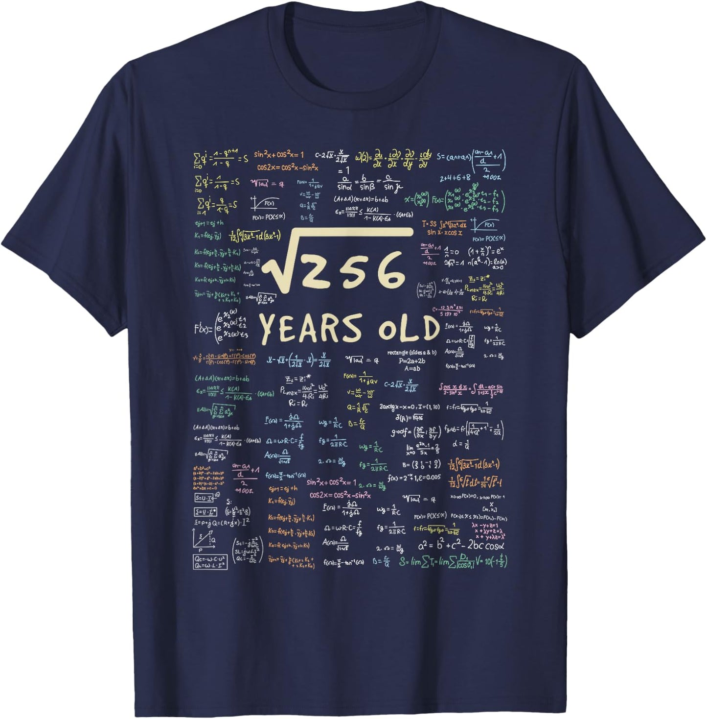 Maths Birthday Gift - 16 Years Formula 16 Birthday T-Shirt - T-Shirt | Navy