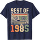Best of 1985 Old Cassette 41st Birthday Retro T-Shirt - T-Shirt | Navy