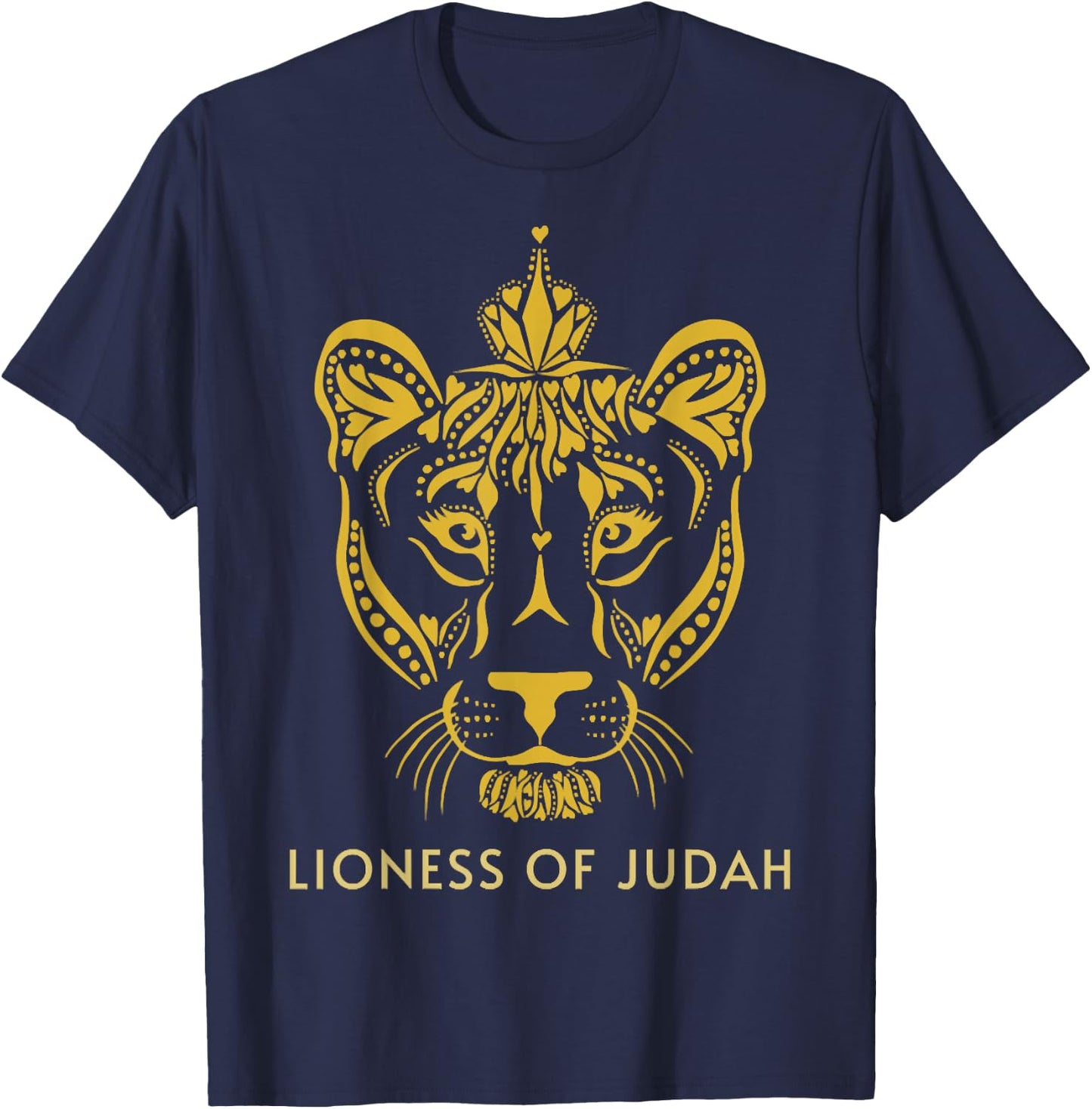 Lioness Of Judah, Jesus Cross Faith Christian Men Women T-Shirt - T-Shirt | Navy