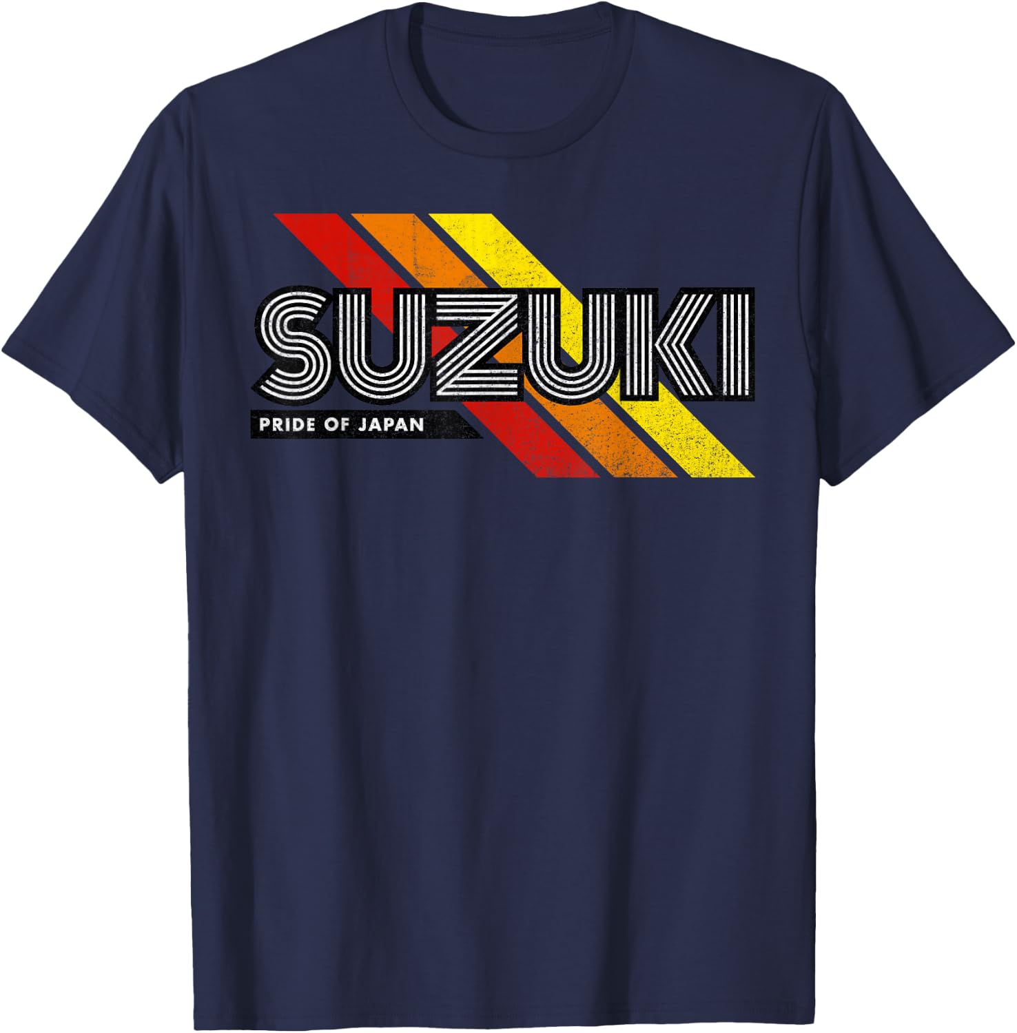 Suzuki Family Name Japanese Retro Vintage , Black, S T-Shirt - T-Shirt | Navy