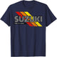 Suzuki Japanese Surname Retro Vintage , black T-Shirt - T-Shirt | Navy