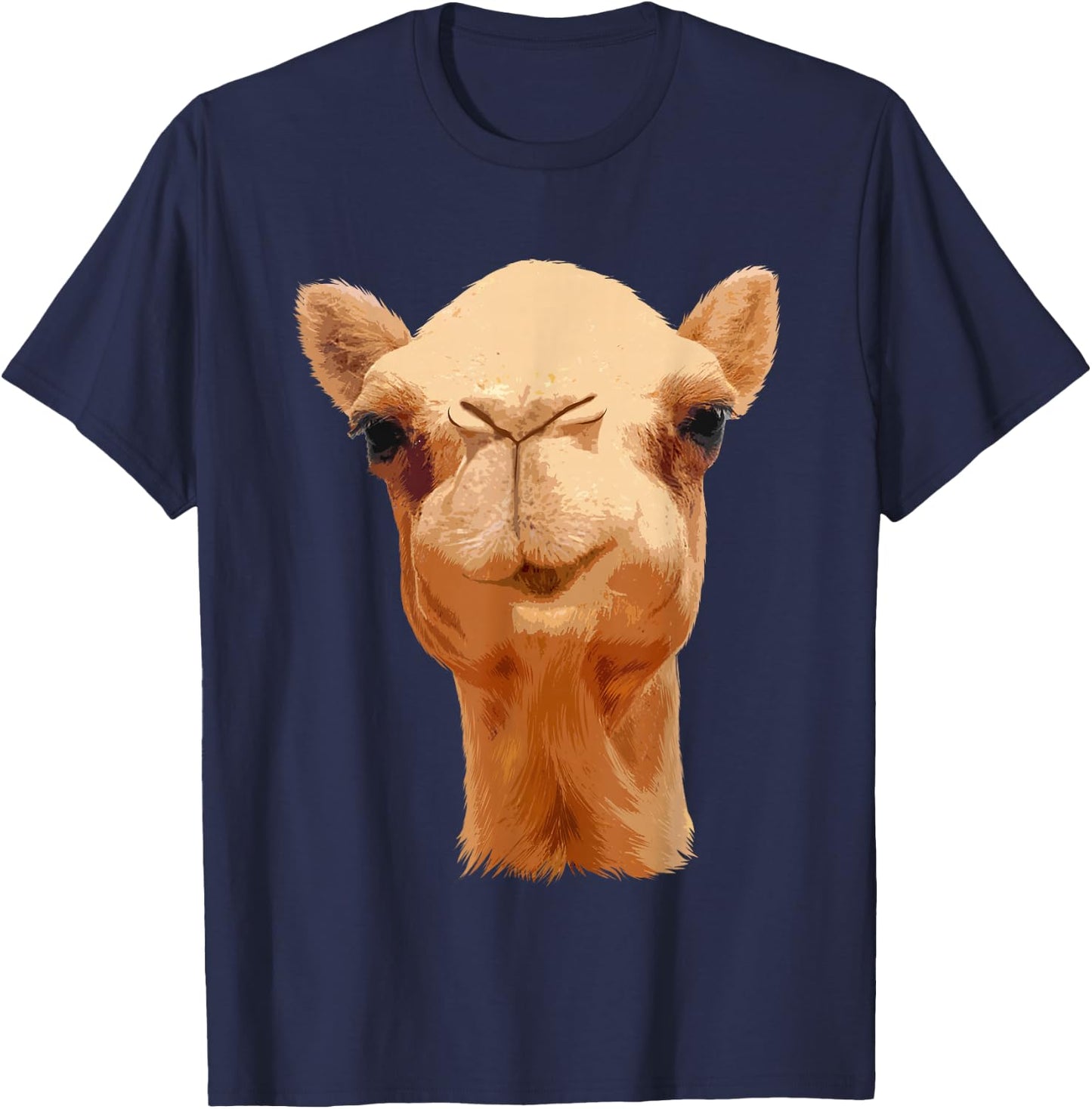 Camel Women Animal Face African Safari Camel Lover T-Shirt - T-Shirt | Navy