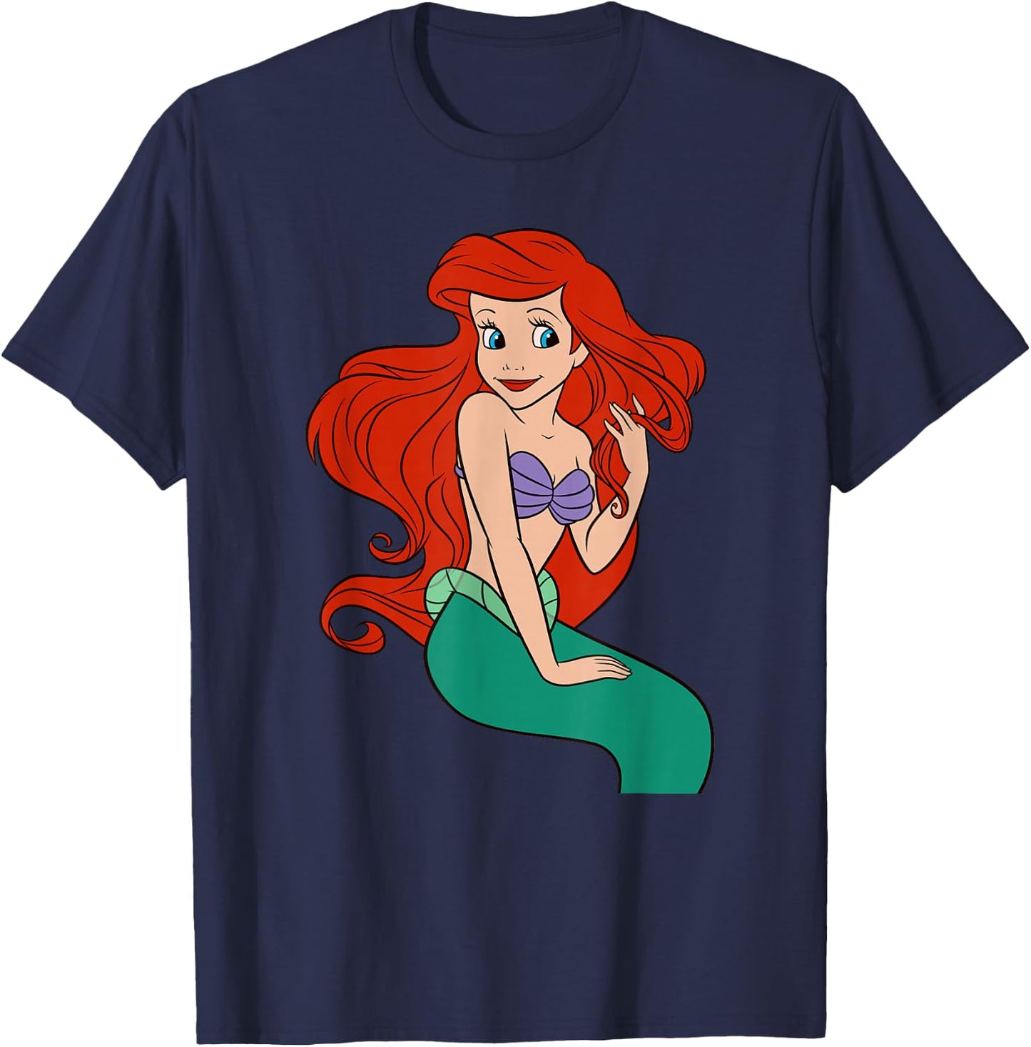 Disney The Little Mermaid Ariel Big Color Princess Portrait T-Shirt - T-Shirt | Navy