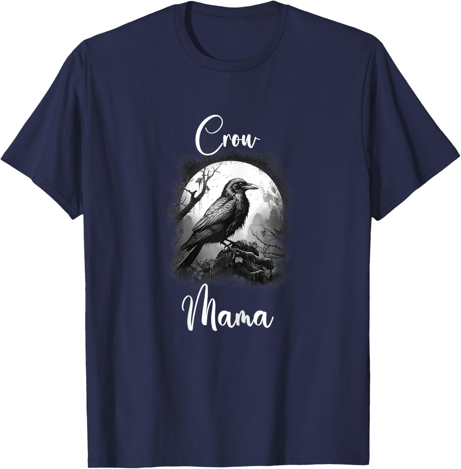 Crow Mama Shirt Crow Mom I Love Crows Crow Lover T-Shirt - T-Shirt | Navy
