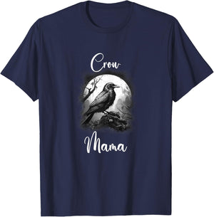 Crow Mama Shirt Crow Mom I Love Crows Crow Lover T-Shirt - T-Shirt | Navy