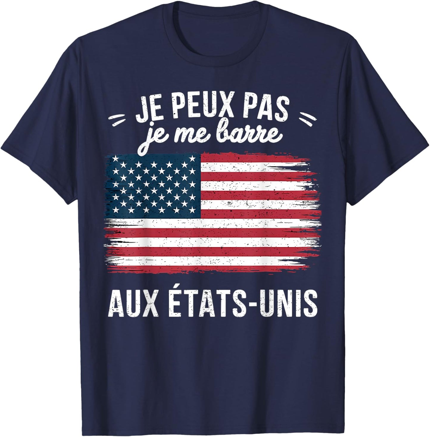 I Can't I Bar USA USA Flag America , Black, S T-Shirt - T-Shirt | Navy