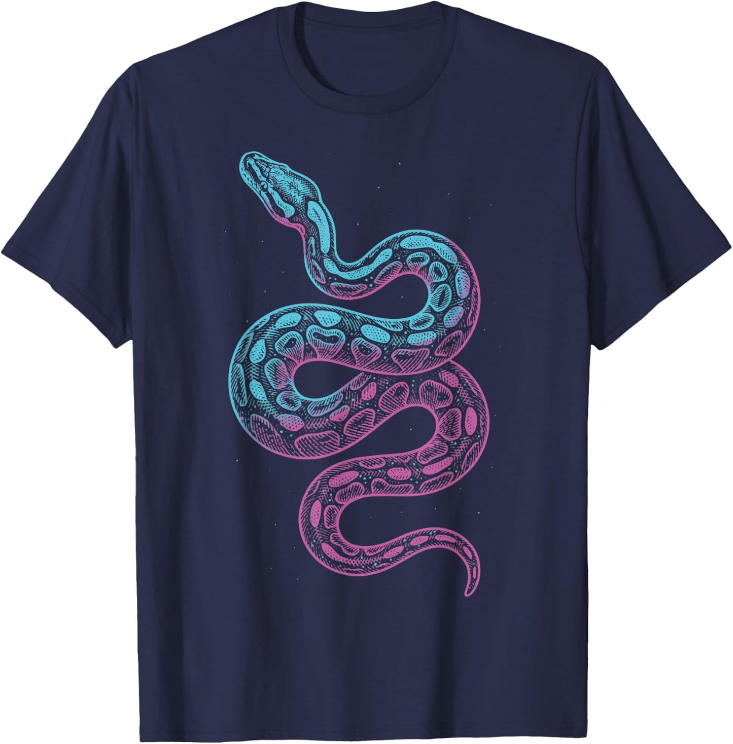 Ball Python Colorful T-Shirt - T-Shirt | Navy