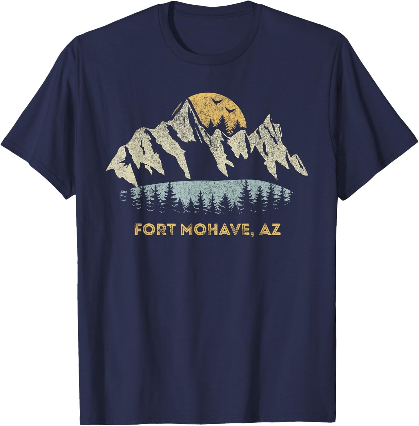 Fort Mohave Arizona Mountain Sunset Sunrise AZ T-Shirt - T-Shirt | Navy