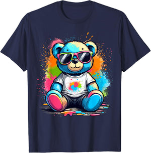 Colorful Teddy Bear T-Shirt - T-Shirt | Navy