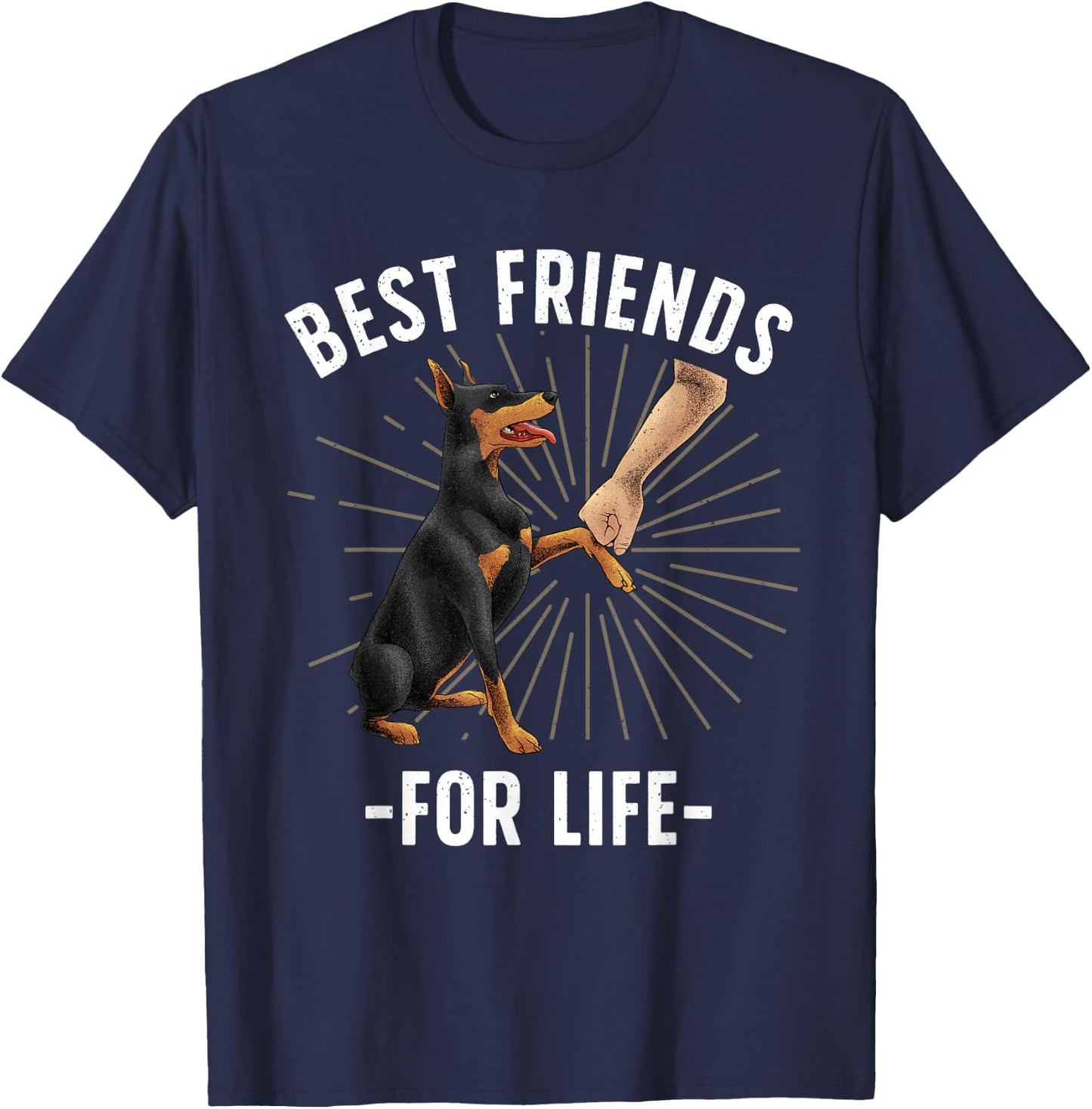 Funny Doberman Design Women Doberman Pinscher Lovers T-Shirt - T-Shirt | Navy