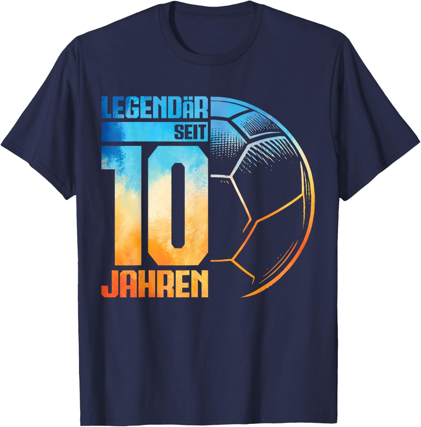 10th Birthday Retro Handball Player 10 Years Boy Kids , black T-Shirt - T-Shirt | Navy