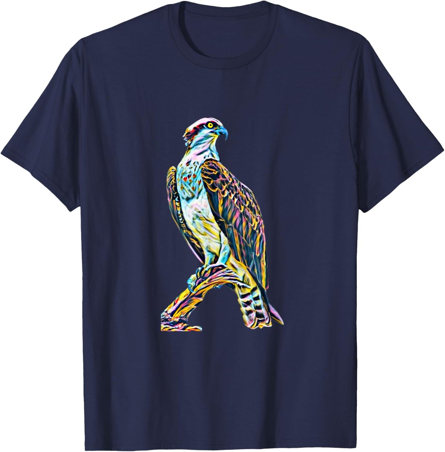 Hawk Bird of Prey Motif Beak Claws Birds colorful Falcon T-Shirt - T-Shirt | Navy