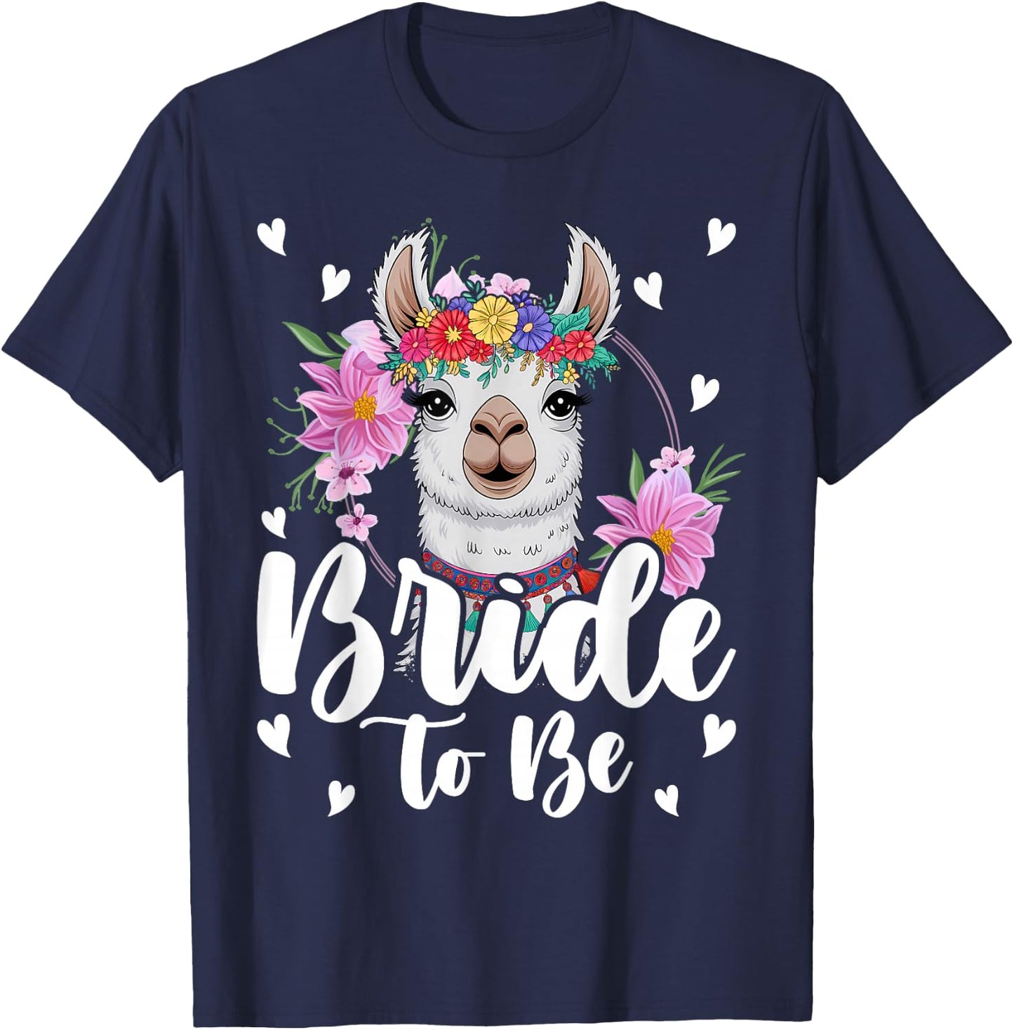 Llama Bride to Be Wedding Bridal Shower Alpaca T-Shirt - T-Shirt | Navy