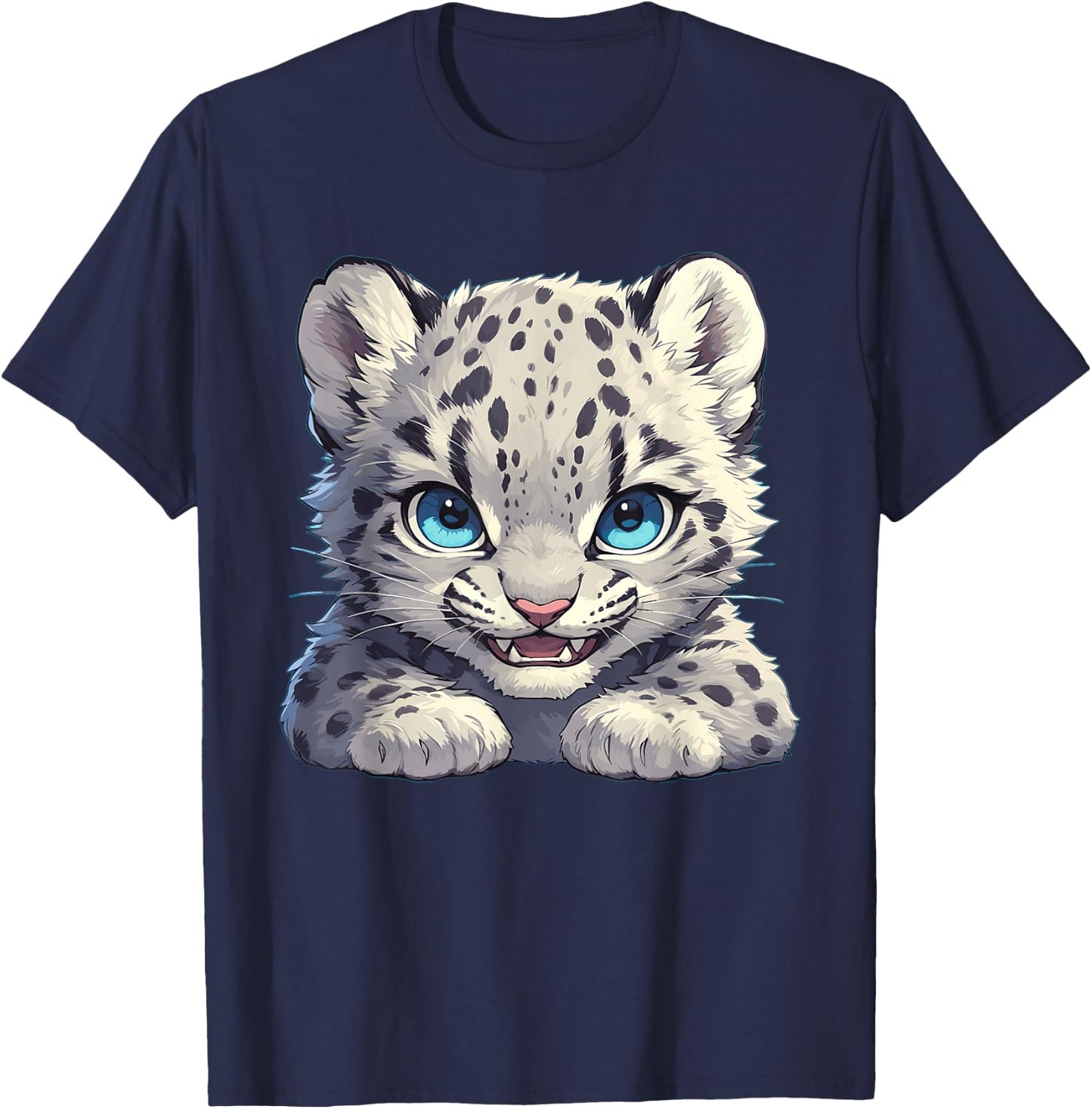 Snow Leopards Lovers Snow Leopard T-Shirt - T-Shirt | Navy